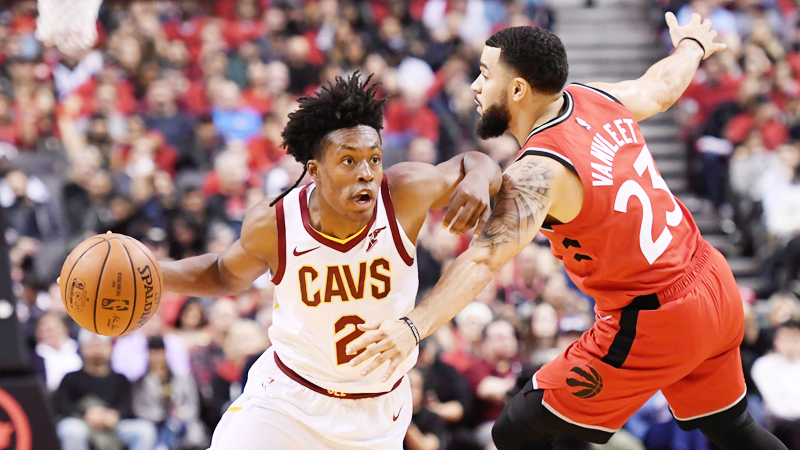 Cleveland+Cavaliers+guard+Collin+Sexton+%282%29+drives+towards+the+basket+as+Toronto+Raptors+guard+Fred+VanVleet+%2823%29defends+during+second+half+NBA+basketball+action+in+Toronto+on+Wednesday%2C+Oct.+17%2C+2018.+%28Nathan+Denette%2FThe+Canadian+Press+via+AP%29