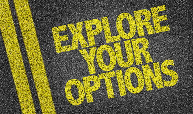 Explore your Options road sign