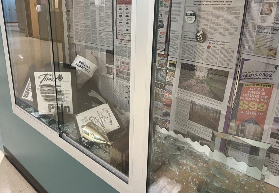 BREAKING NEWS! The Print and Digital Journalism display shattered!