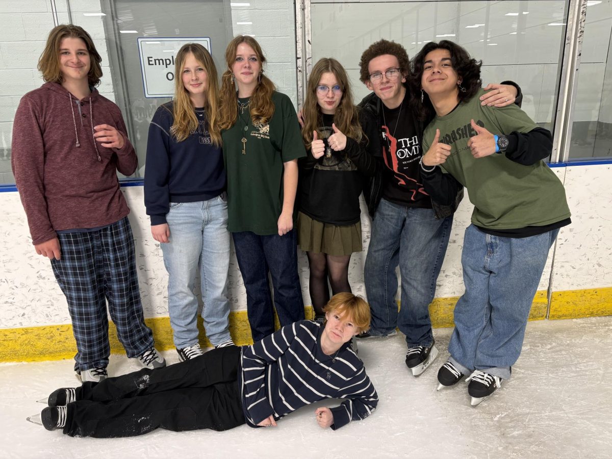 This group of teens show off their love for ice skating 
(Tommy Honkomp, Delia Jablonski, Elizabeth Spear, Savannah Sullivan, Jackson Rybak, Rocco Awad, Ash Bukys)