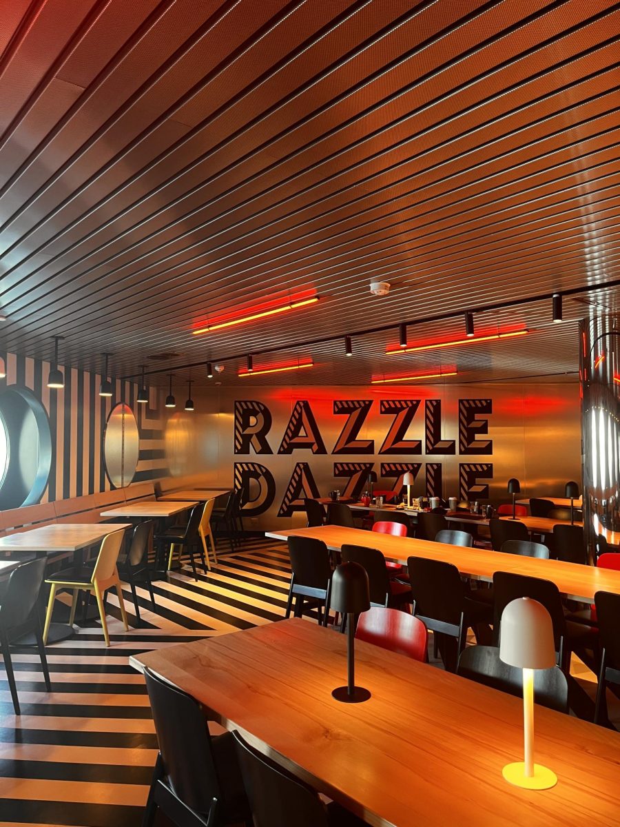 Razzle Dazzle- they have dinner service but we ate there the last morning on dembarkation day