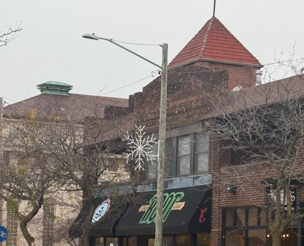 The magical snowflakes hung up on Detroit Road and Madison Avenue