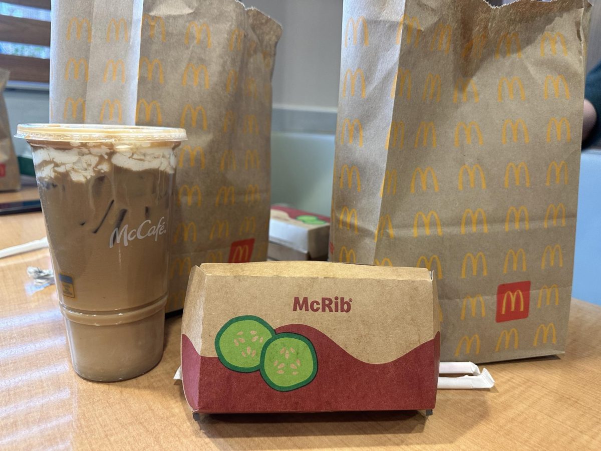 A McRib McDonalds Meal