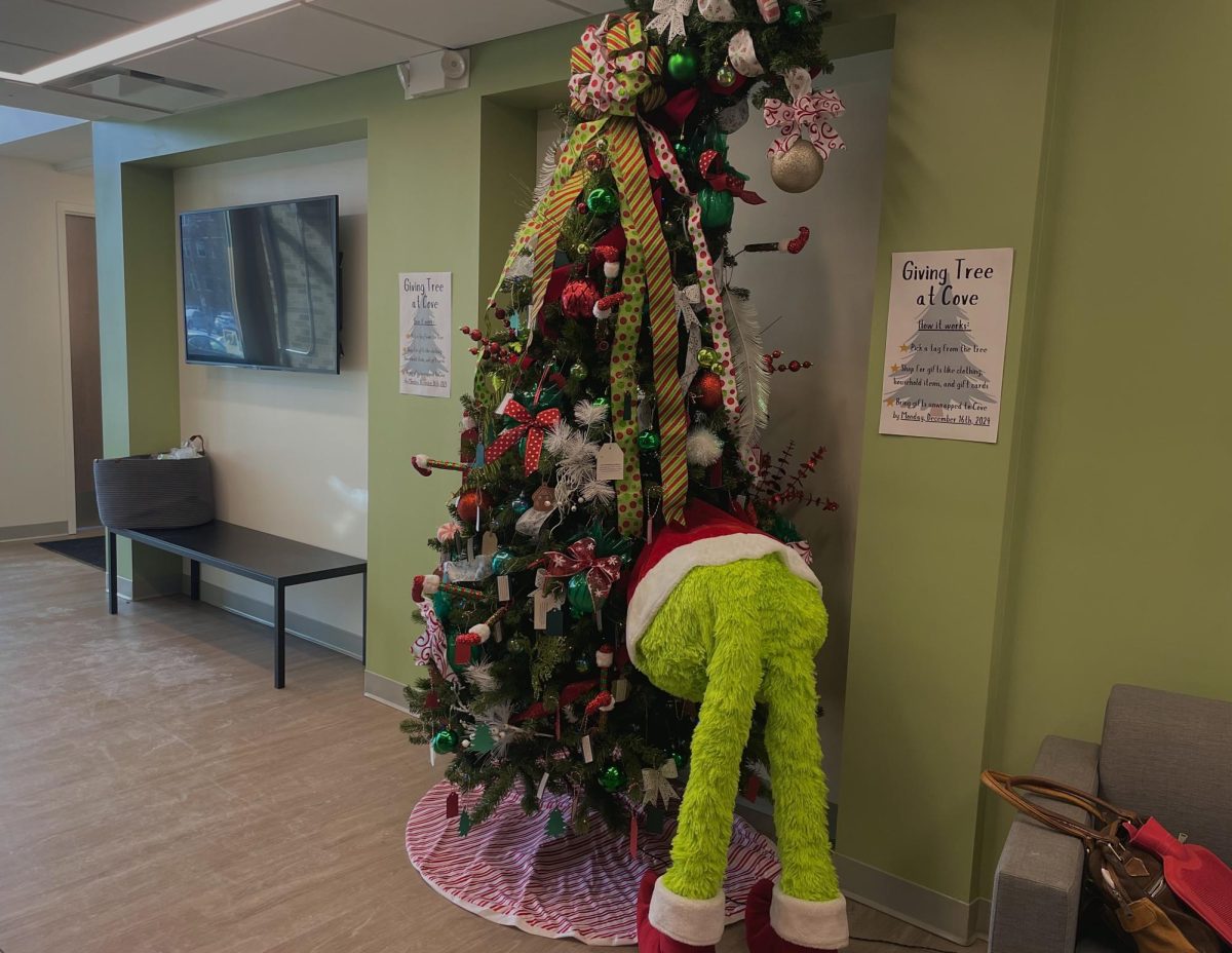 Cove Community Center’s Giving Tree stands in all its glory to invite the community to donate gifts to those in need 