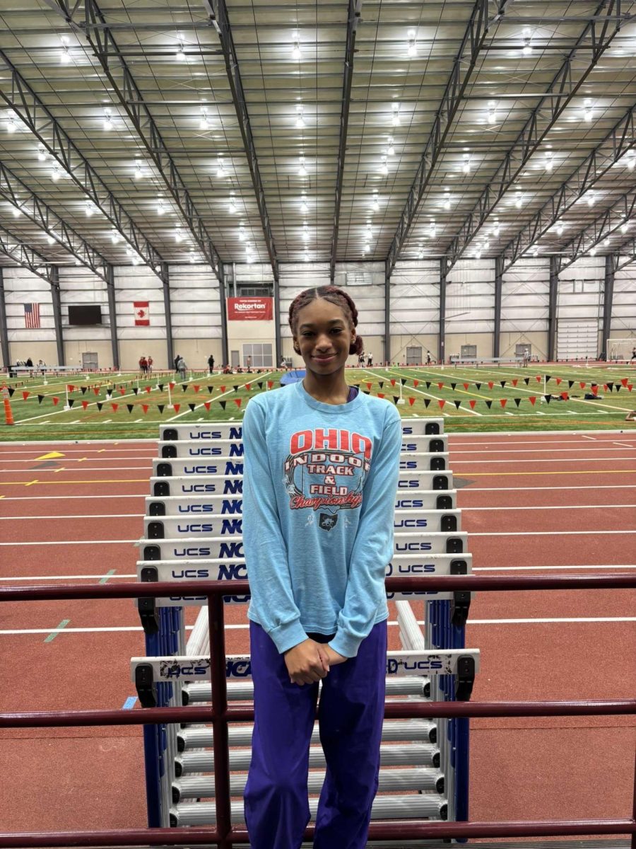 Senior Charieon Doxley broke the 60m hurdle record with a time of 9.6, ranking #5 in Ohio