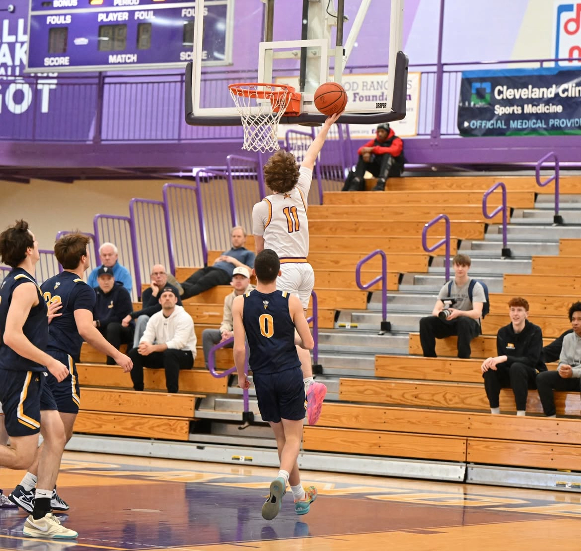 Senior Brady Long makes a layup for the Lakewood Rangers.