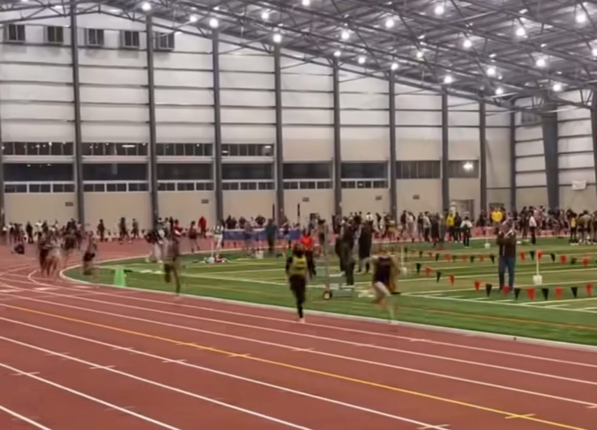 The girls' indoor track team dominates on the track at the Spire Institute.