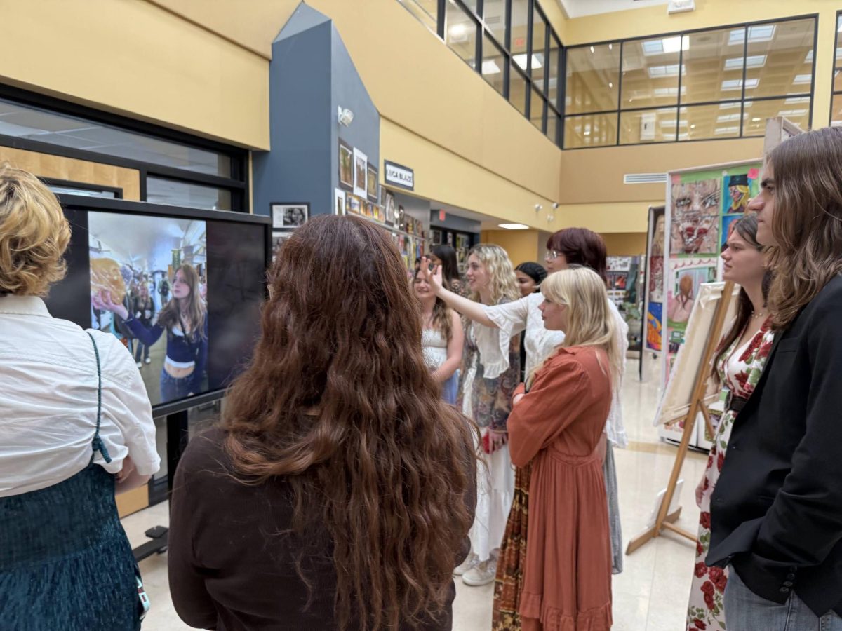 Seniors look back on their art related memories at the Senior Art Show