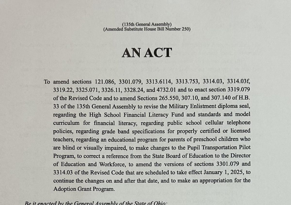 House Bill 250, limiting phone use in Ohio schools.