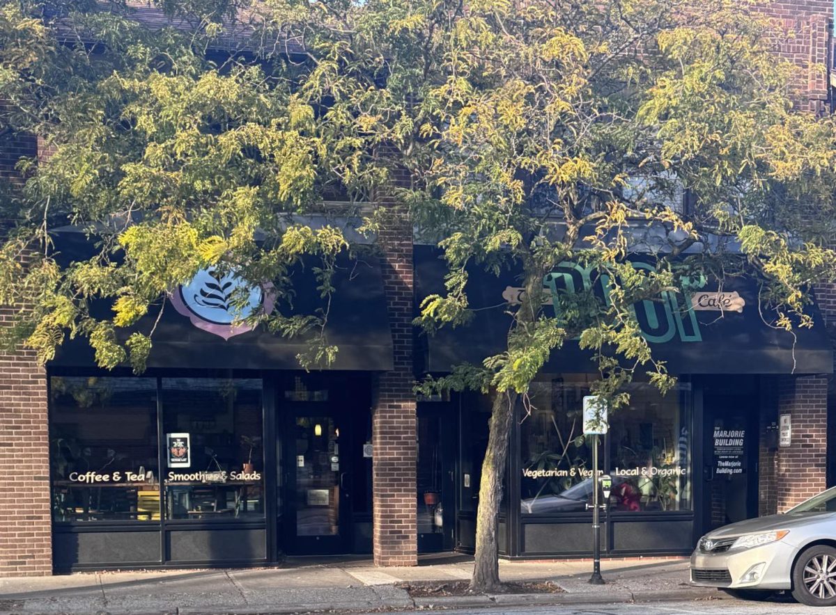 The outside of the Root Cafe on Detroit Avenue.