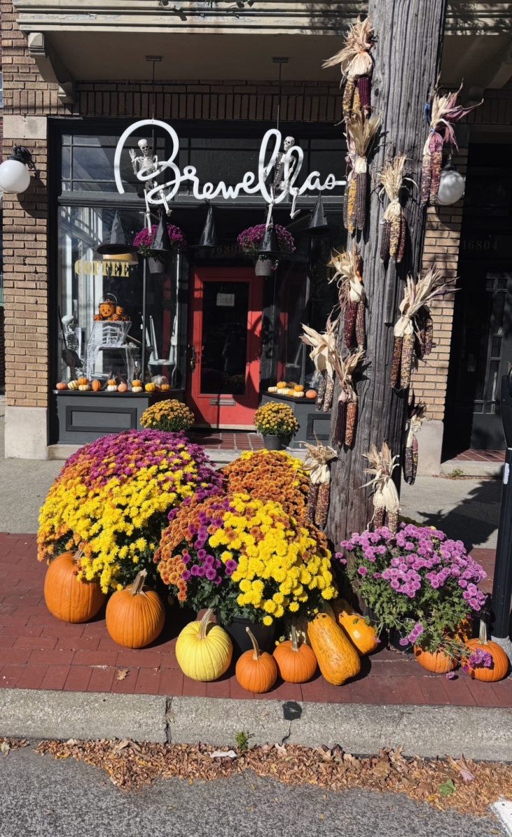 The curbside view of Brewella's.