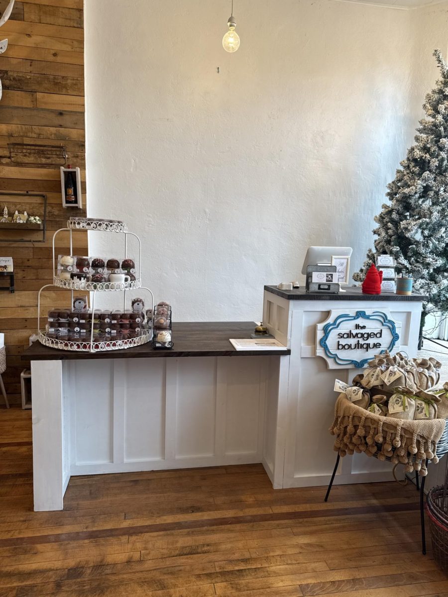 The front desk of The Salvaged Boutique.
