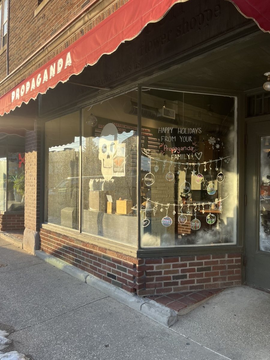 The outside of Propaganda Coffee.