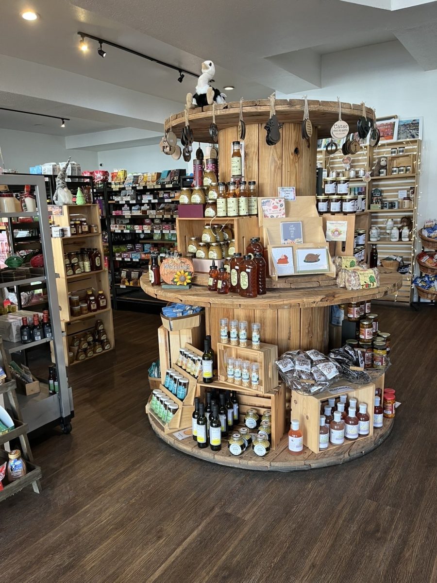 A look at just one of the many shelves filled with products from local businesses showcased at Nature's Oasis.