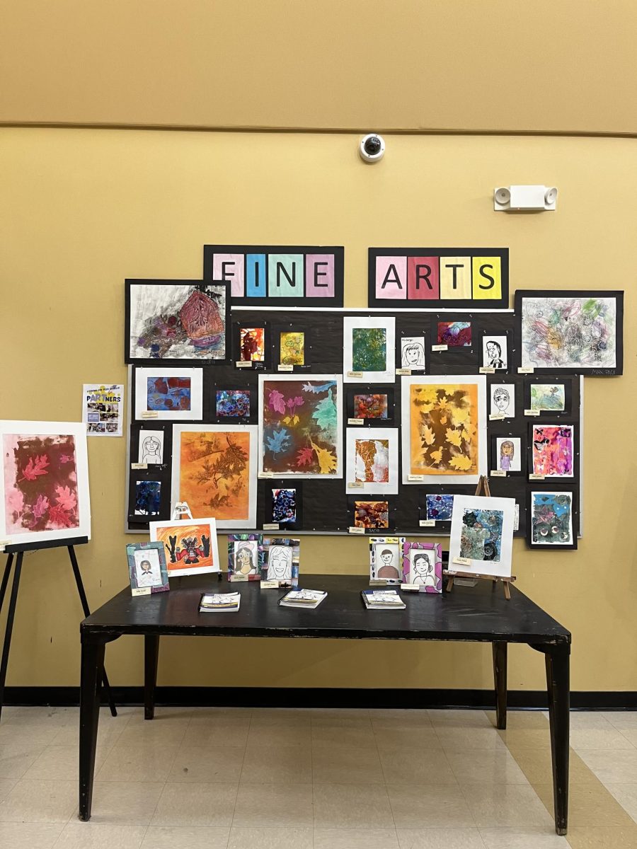 Various artworks created by students in the pARTners art program.
