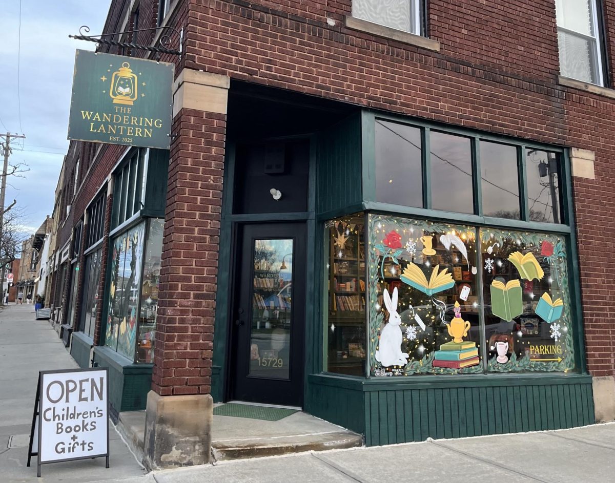 The decorated storefront sits on the corner of Madison and Hilliard.