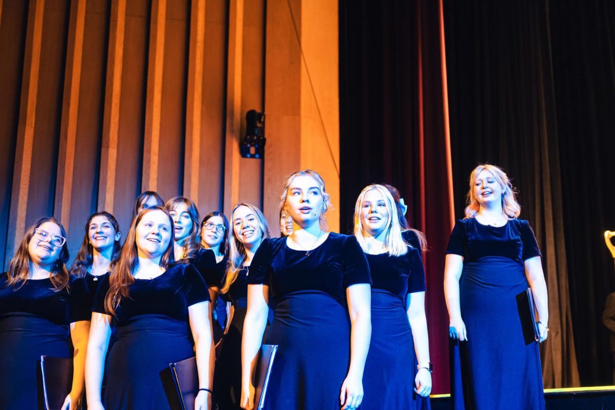 Choir students sharing music with the Lakewood community at one of their holiday concerts.