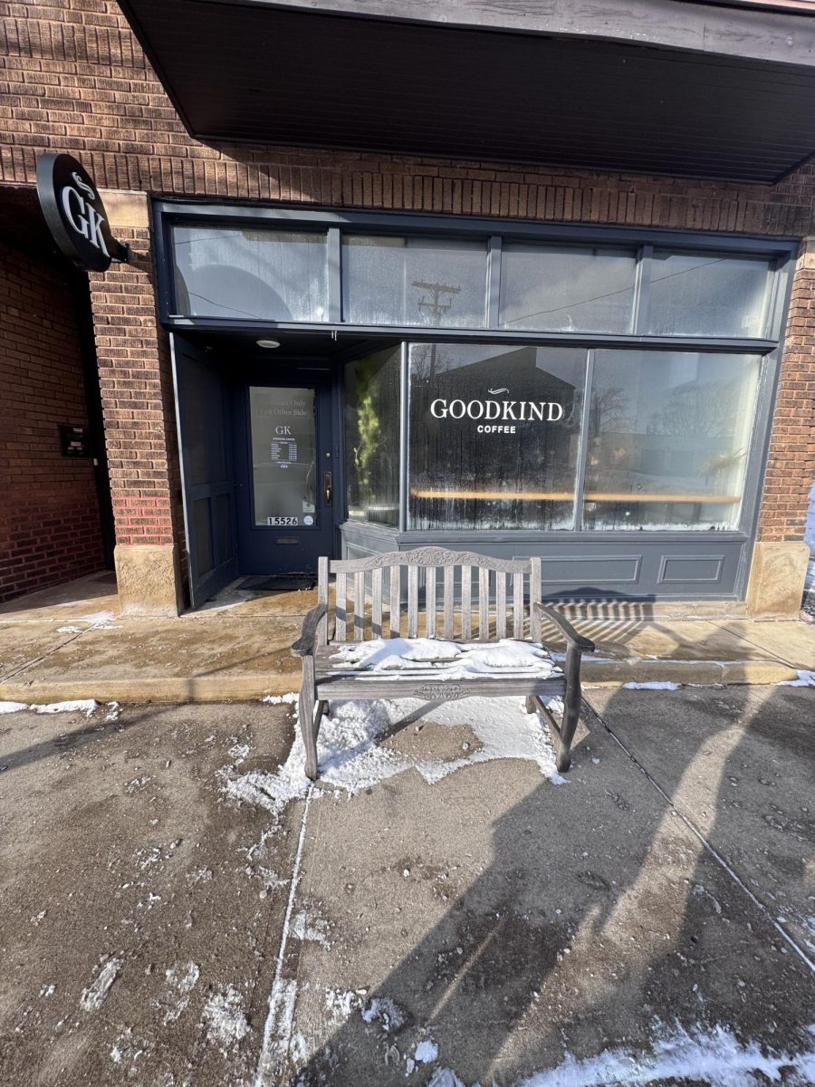 The entrance to Goodkind Coffee on Madison Ave.