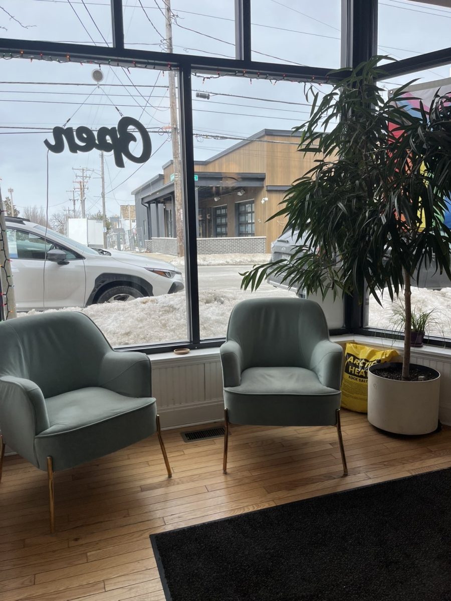 The comfy cozy seating at the front of Phoenix Coffee Co. 