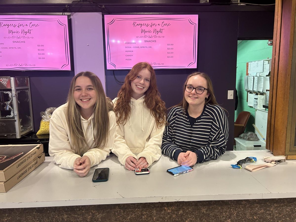 Team Rangers For A Cure student visionaries Erin Boyer, Audrey McNulty and Lydia Koons.