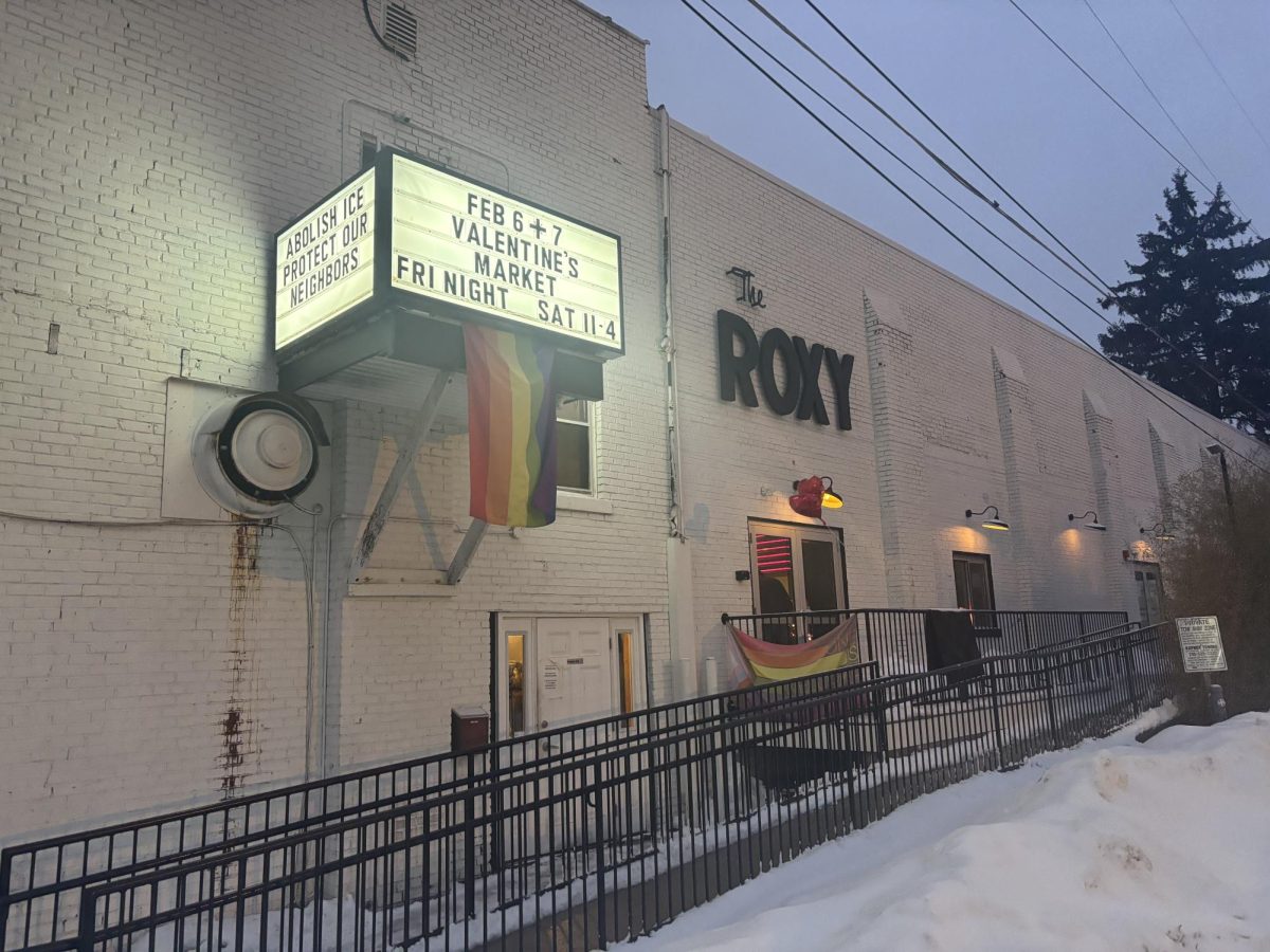 Entrance to the Valentine's Day Market at the Roxy, connected to Mahall's.