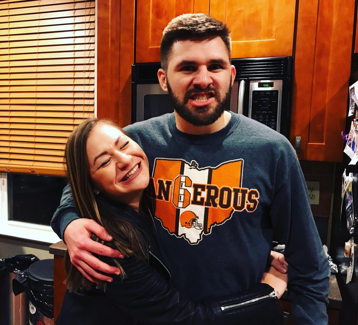 Lakewood High School English teacher Katie Spies shares a laugh with her brother, Connor, whose journey on Season 10 of "Love Is Blind" has captured the attention of the LHS community.