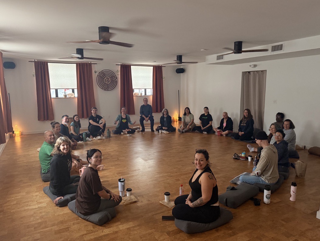 All around smiles before a restorative class.