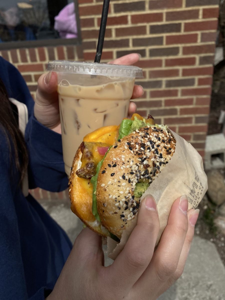 A sandwich and coffee from Pastimes.
