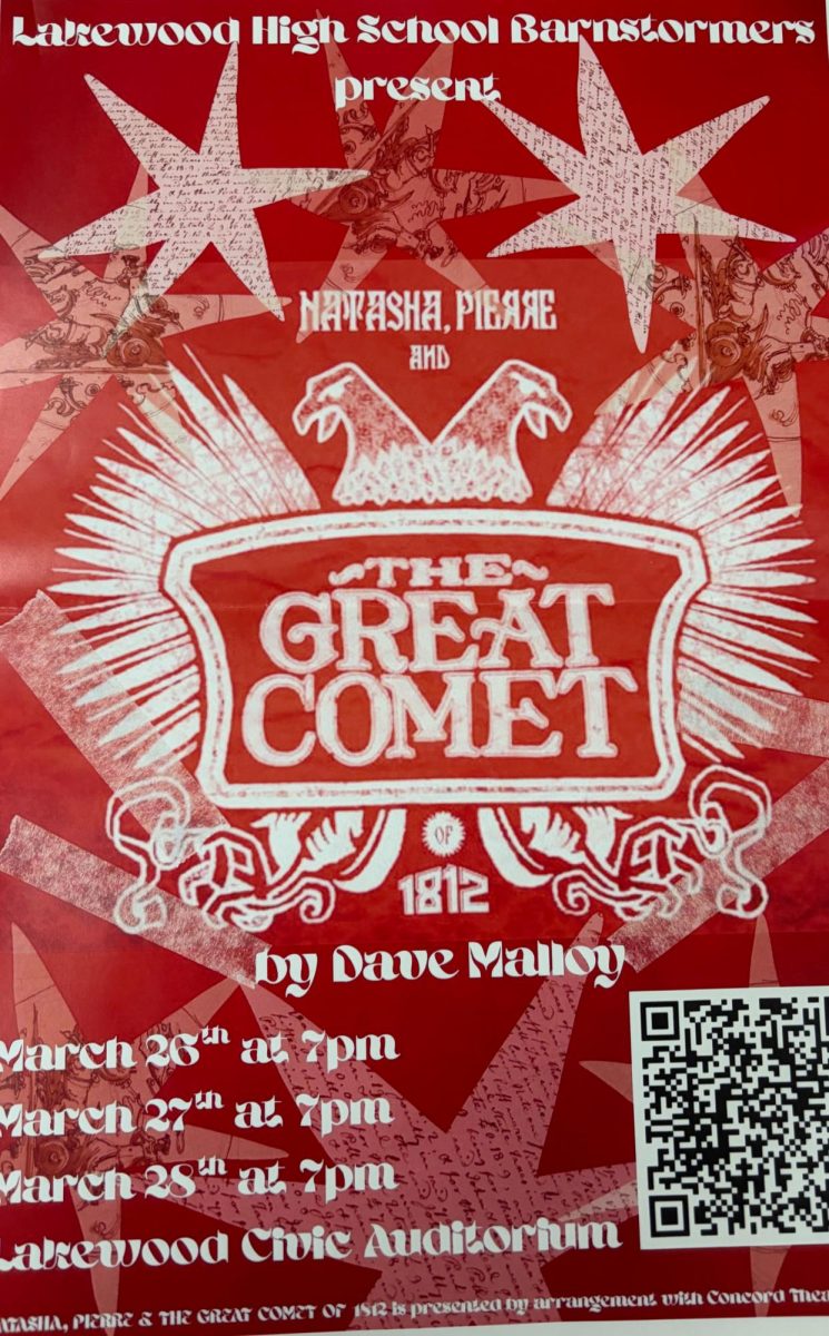 Natasha, Pierre & The Great Comet of 1812 written by Dave Malloy, cover poster.