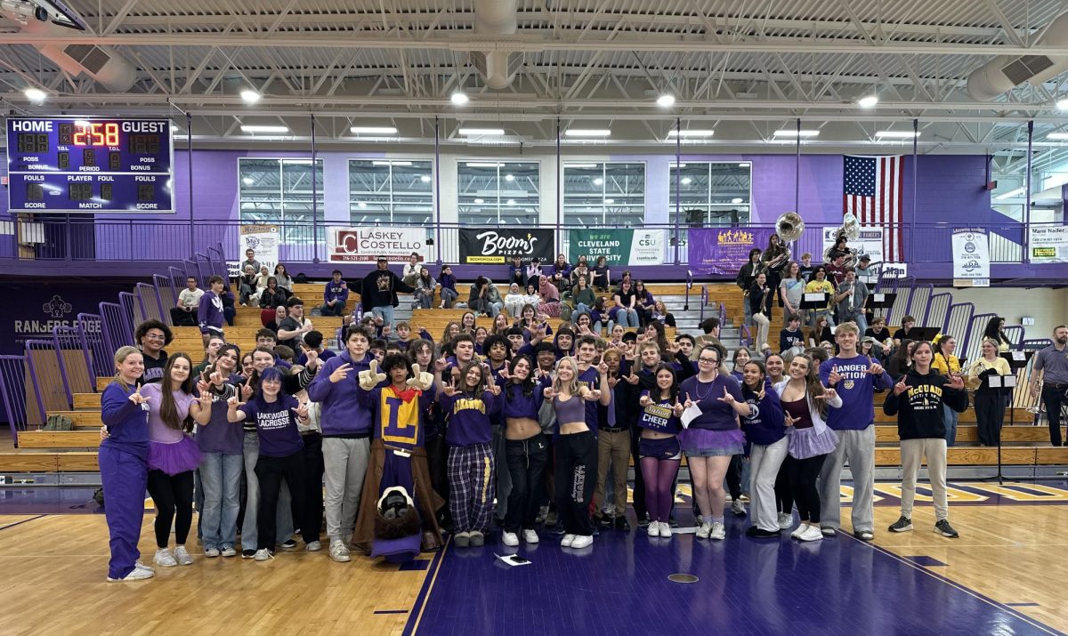 Seniors celebrate their last pep rally before prom.