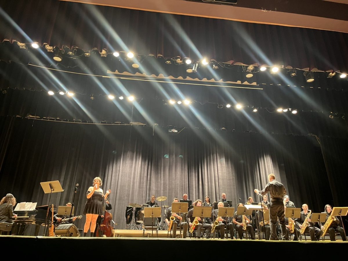 The jazz band performs under the direction of Mr. Steinbrunner.